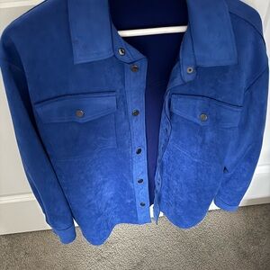 Zara Royal Blue Suede Jacket